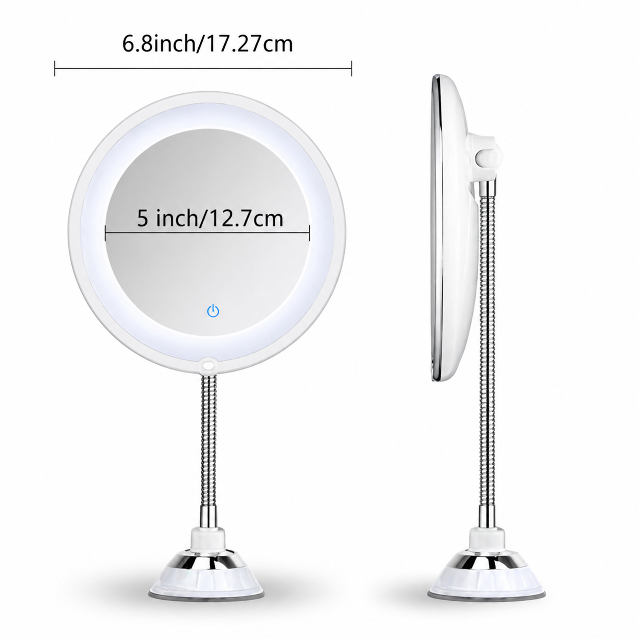 REFLECTIX – Miroir de maquillage grossissant mural pour une vue rapprochée claire