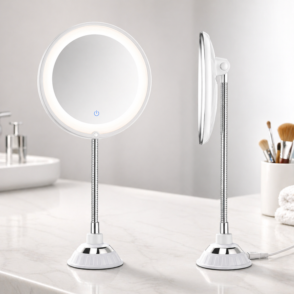 REFLECTIX – Miroir de maquillage grossissant mural pour une vue rapprochée claire