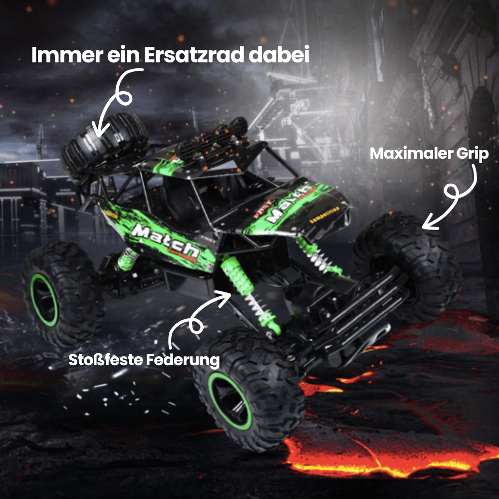RAGEWHEELS - Monster truck télécommandé 4x4 conçu pour des actions hors route à grande vitesse et une durabilité à toute épreuve