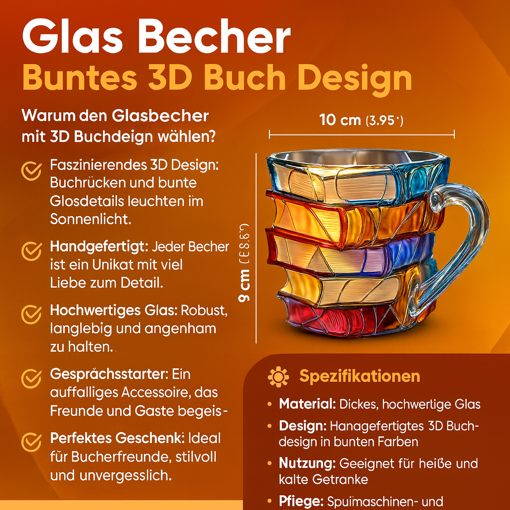 Mug | Tasse Design Livre 3D | Fait Main & Coloré | Pour Café & Thé | BookLume