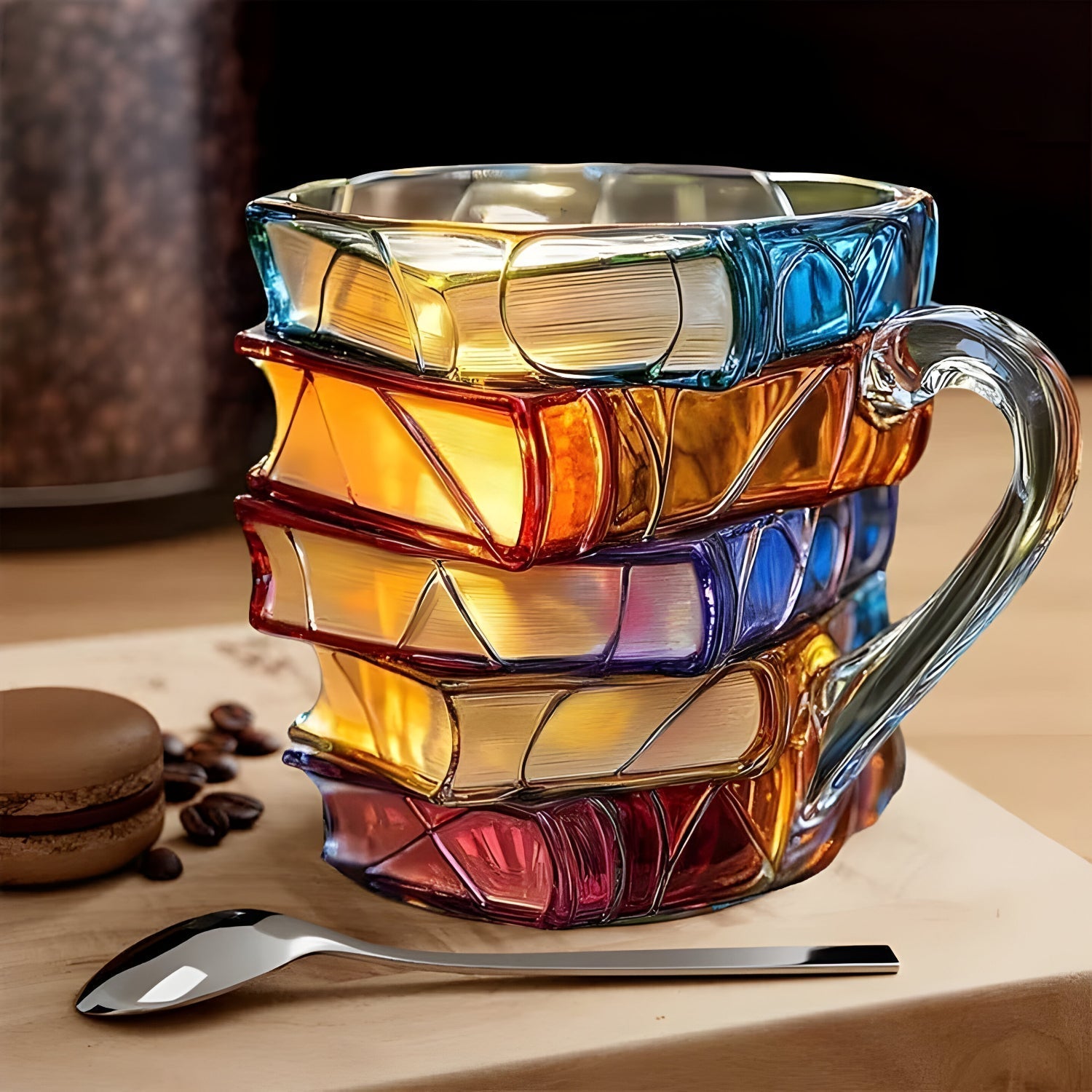 Mug | Tasse Design Livre 3D | Fait Main & Coloré | Pour Café & Thé | BookLume