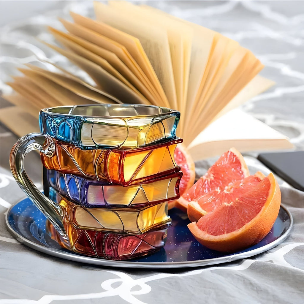 Mug | Tasse Design Livre 3D | Fait Main & Coloré | Pour Café & Thé | BookLume