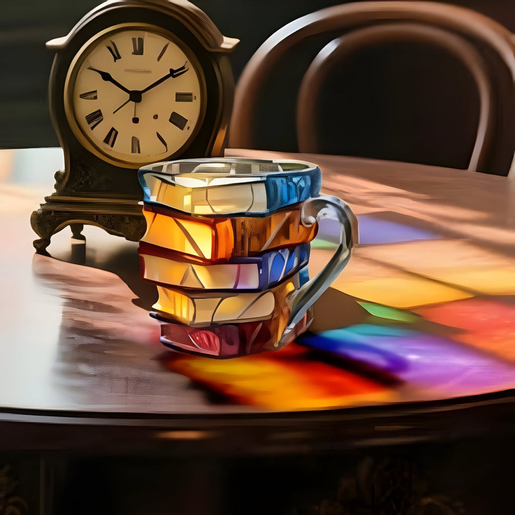 Mug | Tasse Design Livre 3D | Fait Main & Coloré | Pour Café & Thé | BookLume
