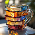 Mug | Tasse Design Livre 3D | Fait Main & Coloré | Pour Café & Thé | BookLume
