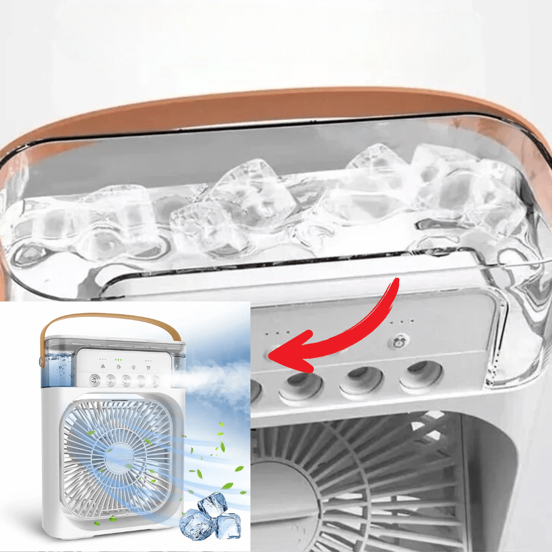 Humidificateur portable mini avec ventilateur 2-en-1 – refroidissement de bureau