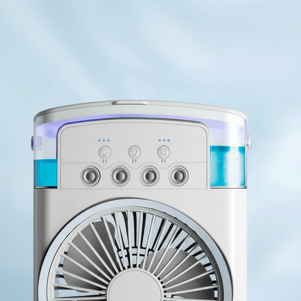 Humidificateur portable mini avec ventilateur 2-en-1 – refroidissement de bureau