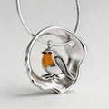 Alice - Collier avec pendentif oiseau vintage