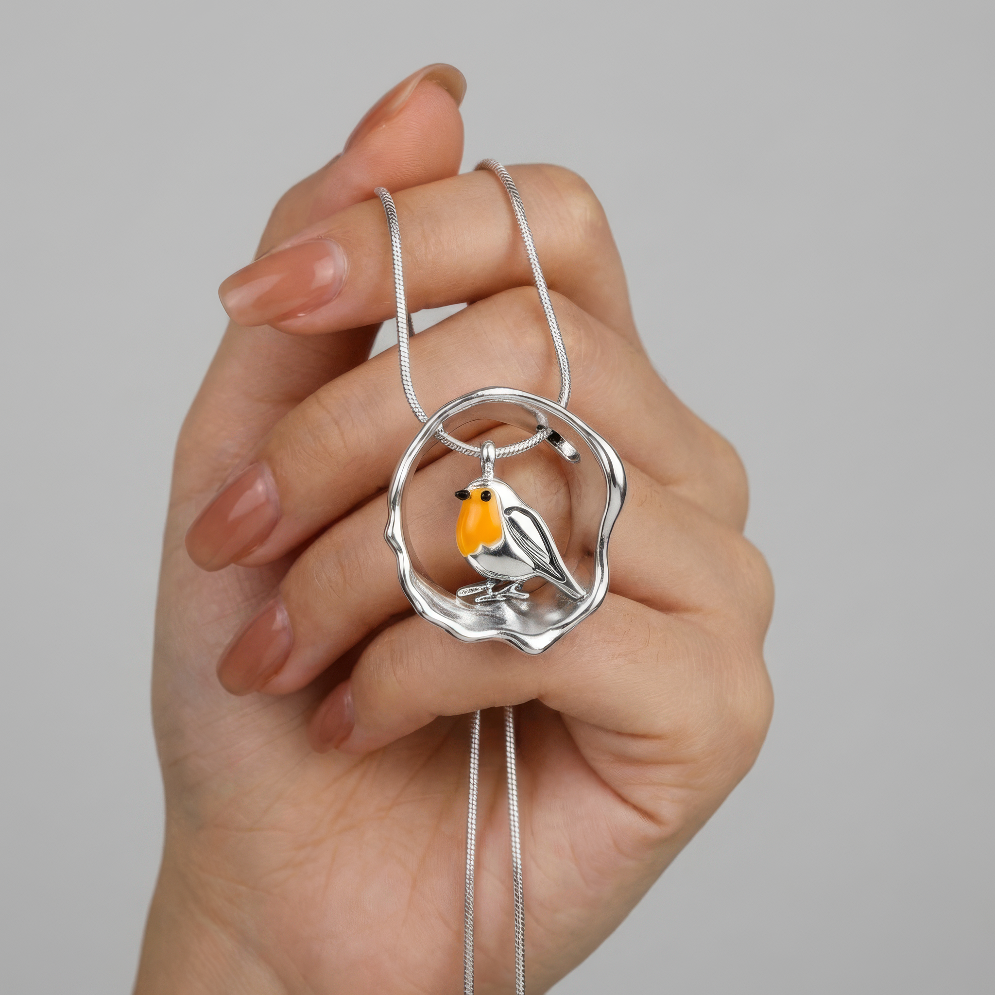 Alice - Collier avec pendentif oiseau vintage