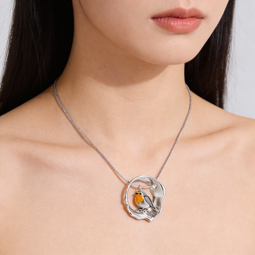 Alice - Collier avec pendentif oiseau vintage