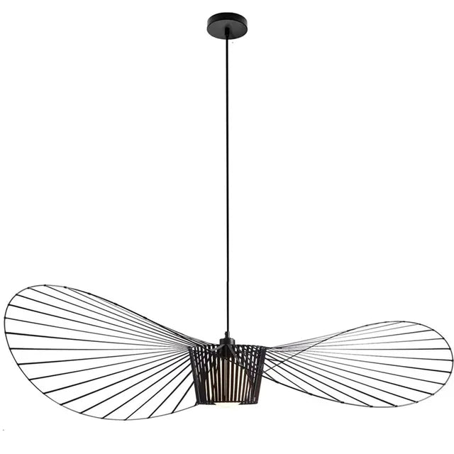 Lampe Suspendue Noire en Forme de Chapeau – Élégance Moderne