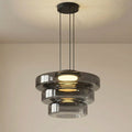 Suspension Bauhaus nordique en verre stratifié