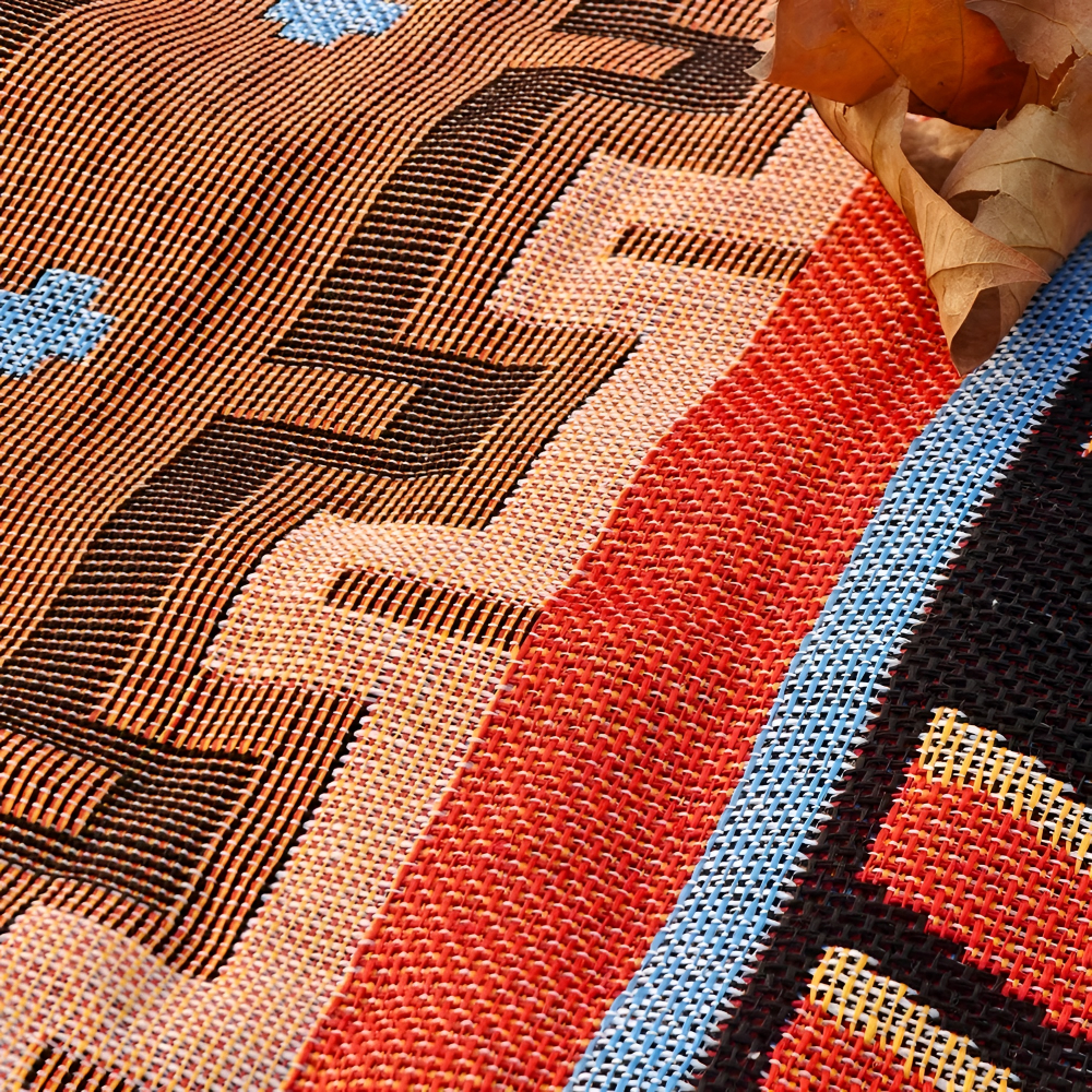 Couverture de pique-nique bohème - Couverture de camping à carreaux fabriquée en tissu de haute qualité pour les activités en extérieur