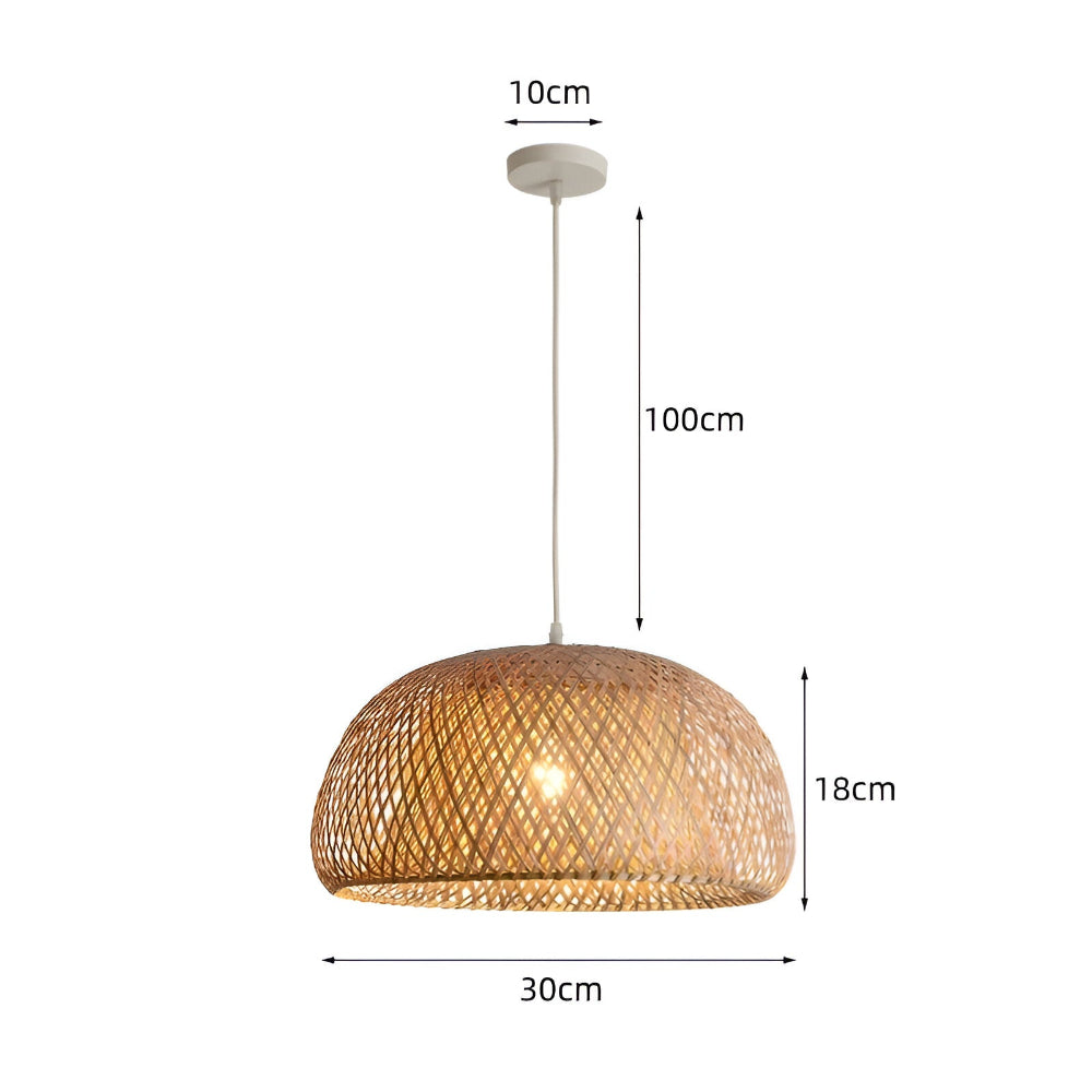 Lampe Suspendue en Rattan Bohème - Élégante et Écologique Suspension pour Décoration Intérieure