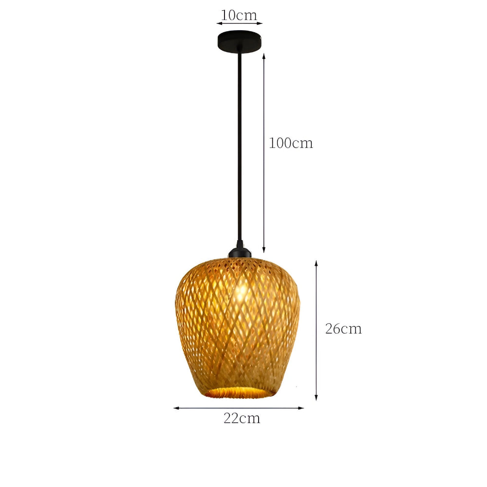 Lampe Suspendue en Rattan Bohème - Élégante et Écologique Suspension pour Décoration Intérieure