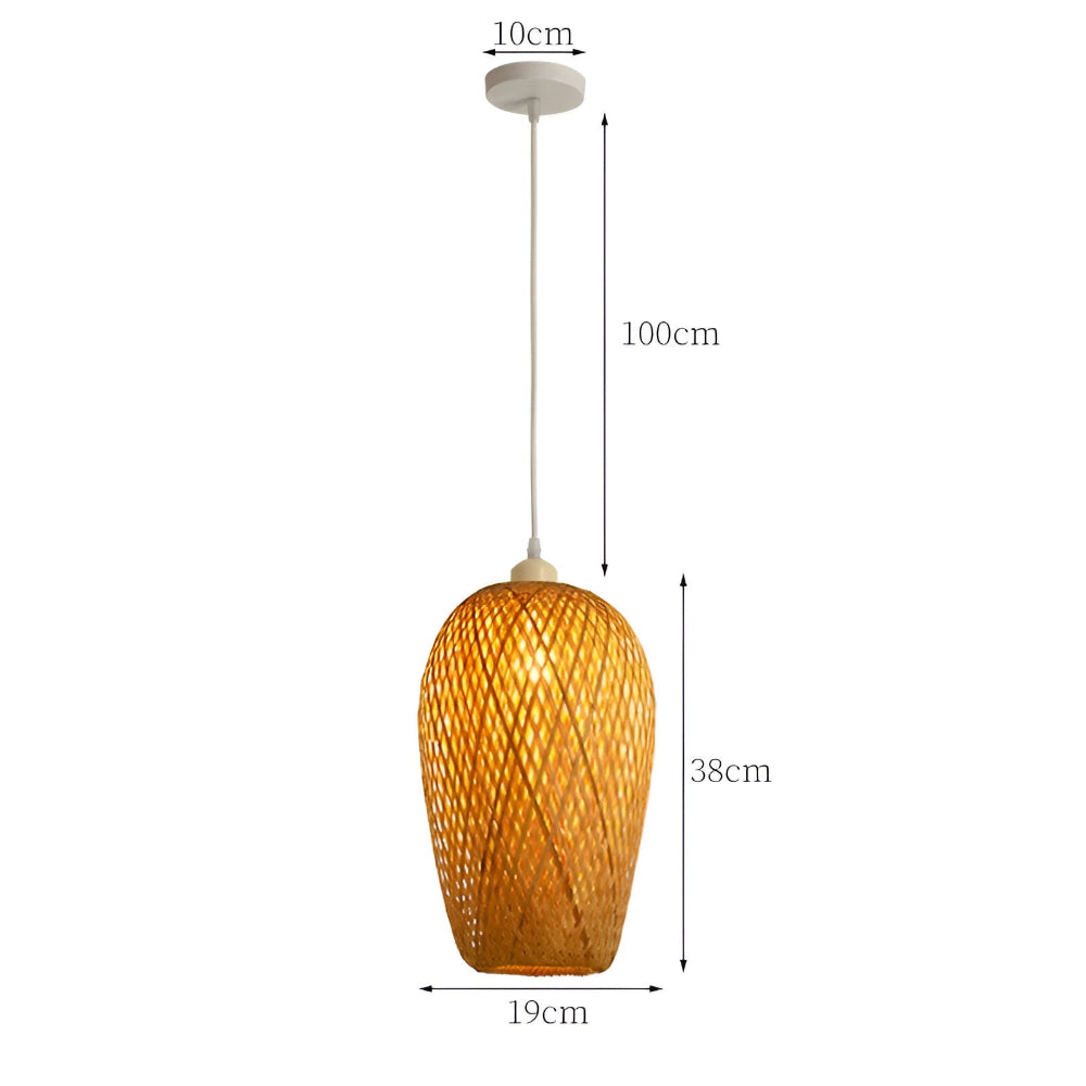 Lampe Suspendue en Rattan Bohème - Élégante et Écologique Suspension pour Décoration Intérieure