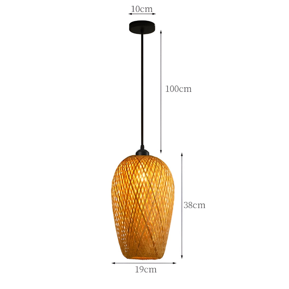 Lampe Suspendue en Rattan Bohème - Élégante et Écologique Suspension pour Décoration Intérieure