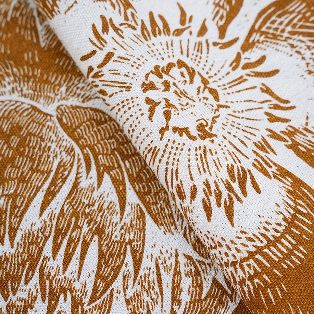 Nappe Florale Boho en Fleurs Paon avec Franges