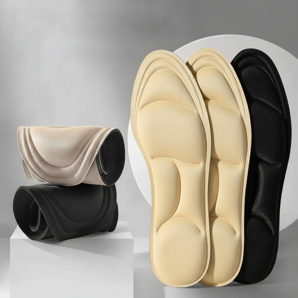 FOOTNOVA - Semelles en mousse à mémoire respirantes conçues avec un soutien de la voûte plantaire pour un confort accru et un soulagement quotidien des pieds