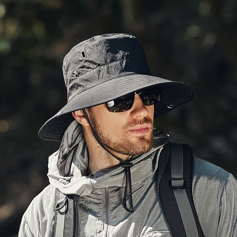 SOLGUARD - Chapeau de soleil à large bord respirant avec protection UV conçu pour le confort en extérieur, les voyages et la sécurité au soleil toute la journée