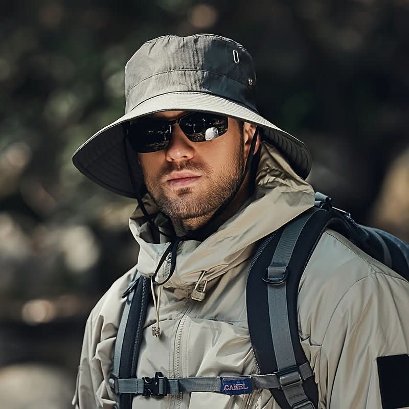 SOLGUARD - Chapeau de soleil à large bord respirant avec protection UV conçu pour le confort en extérieur, les voyages et la sécurité au soleil toute la journée