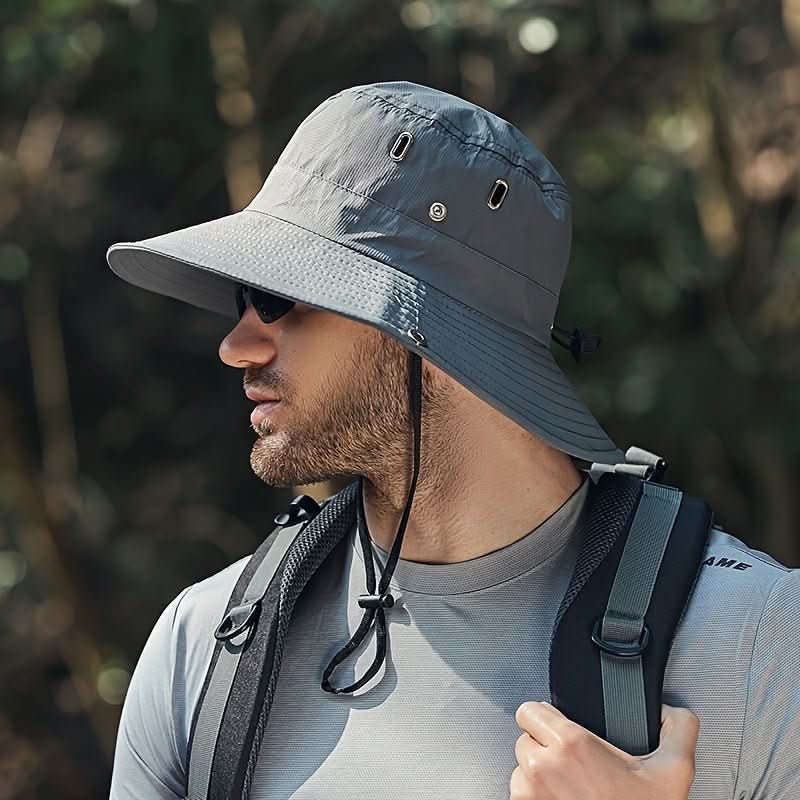 SOLGUARD - Chapeau de soleil à large bord respirant avec protection UV conçu pour le confort en extérieur, les voyages et la sécurité au soleil toute la journée