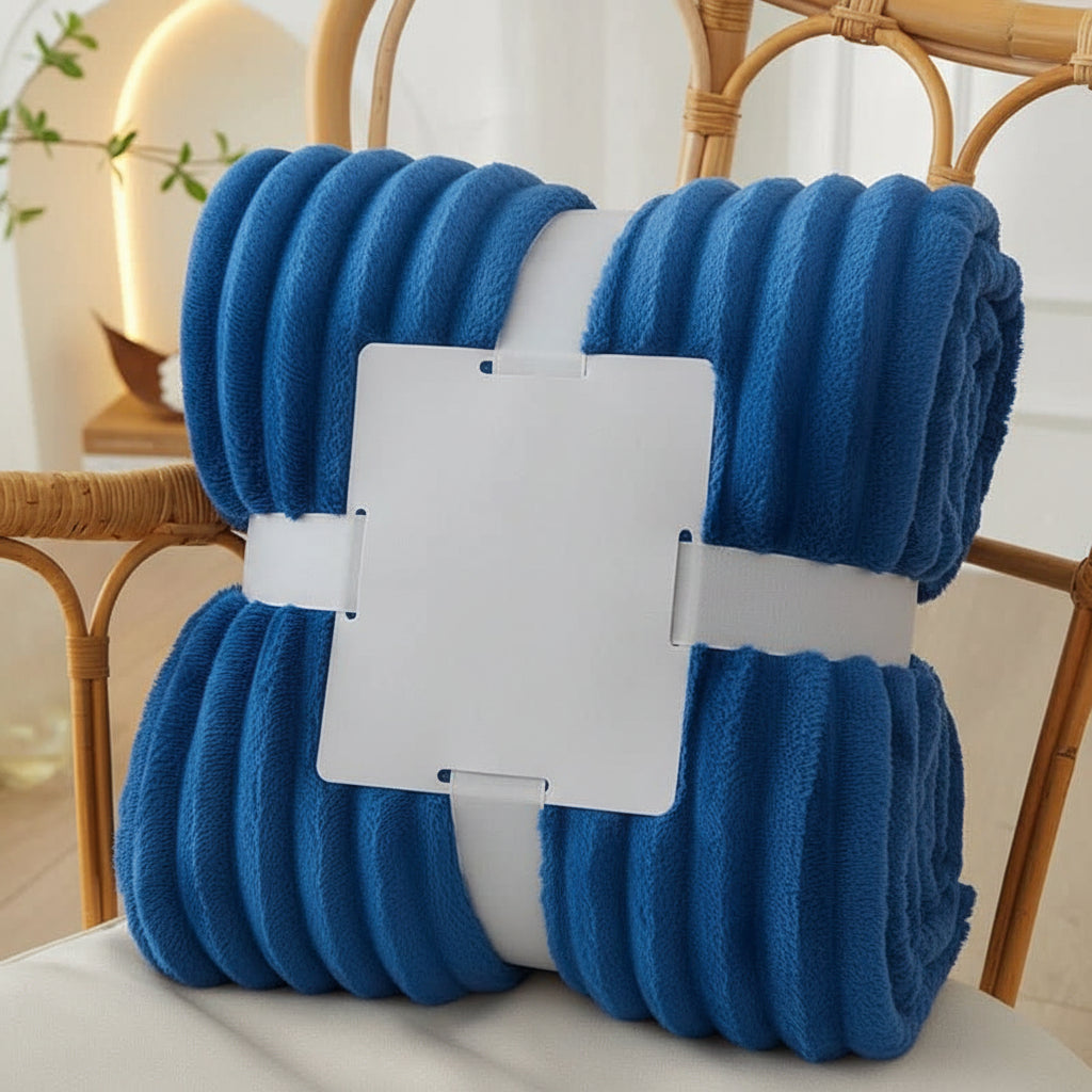 STRIPEWARM – Couverture en flanelle polaire à rayures