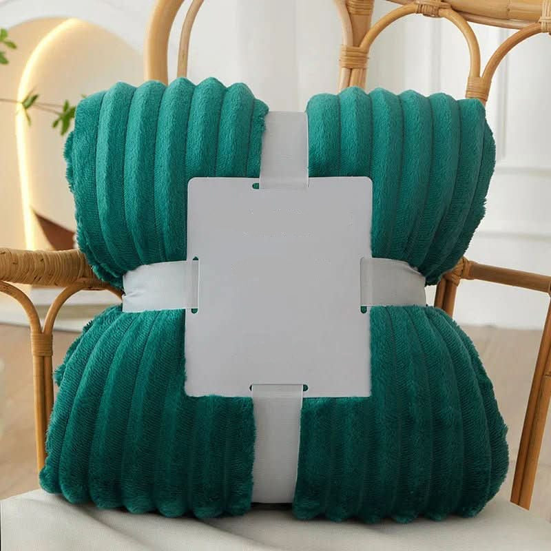 STRIPEWARM – Couverture en flanelle polaire à rayures