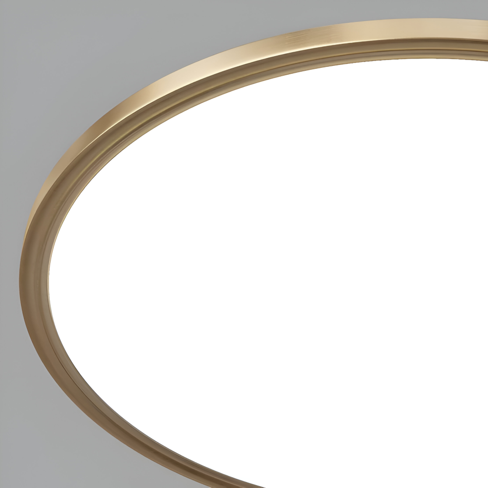 Lampe de plafond LED ronde ultrafine en bronze – design élégant et moderne