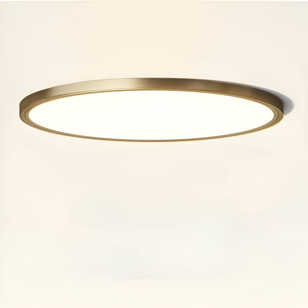 Lampe de plafond LED ronde ultrafine en bronze – design élégant et moderne