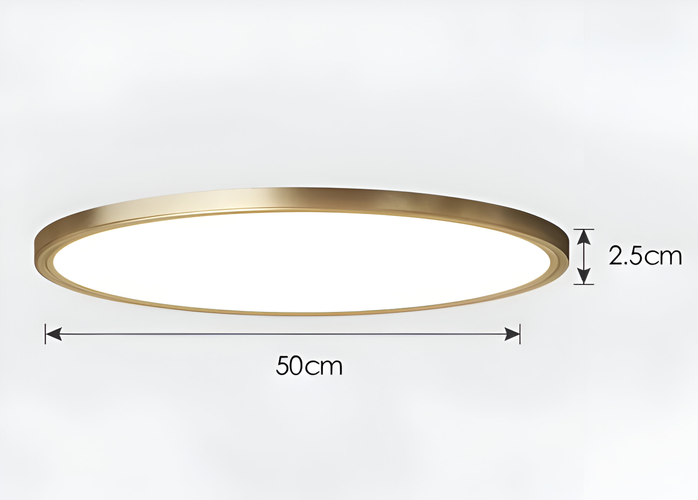 Lampe de plafond LED ronde ultrafine en bronze – design élégant et moderne