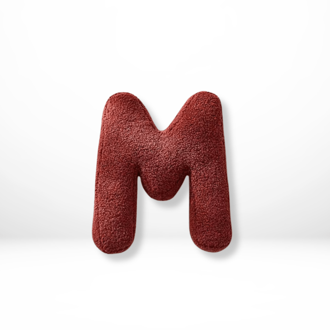 Coussin Lettres | Coussin Décoratif Alphabet | Doux Velours personnalisable | Alphora