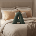 Coussin Lettres | Coussin Décoratif Alphabet | Doux Velours personnalisable | Alphora