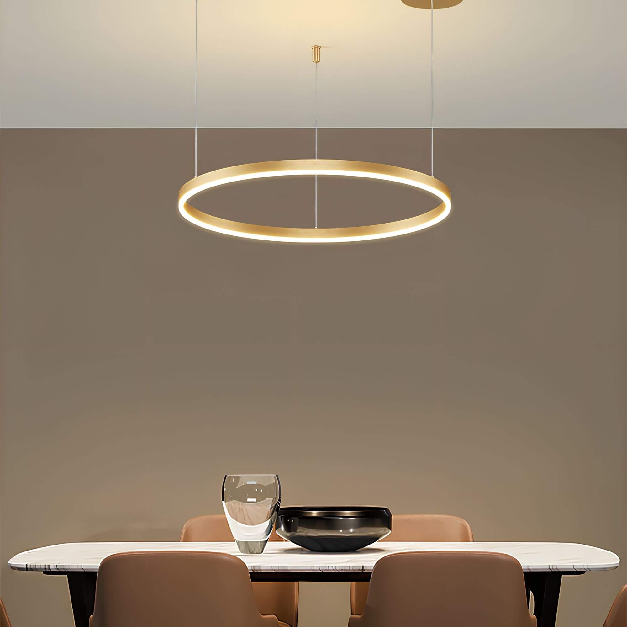CircaLuxe – Lustre de plafond LED en anneau