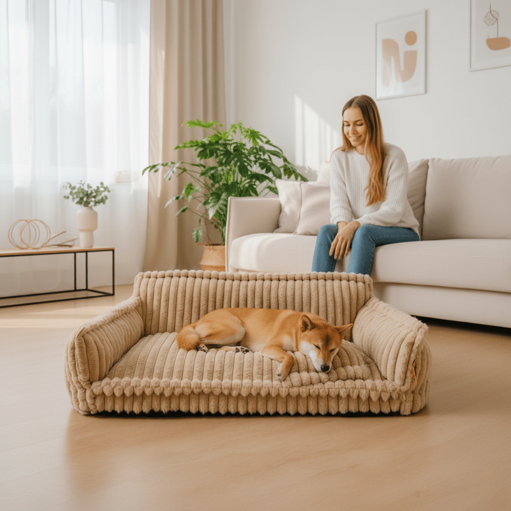 DOGVIA – Canapé orthopédique doux et lavable pour chiens