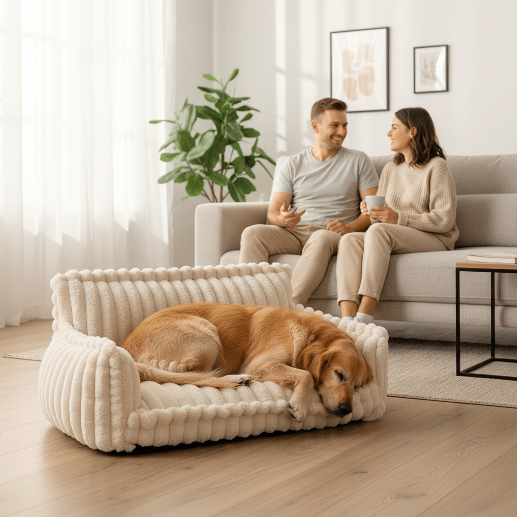 DOGVIA – Canapé orthopédique doux et lavable pour chiens