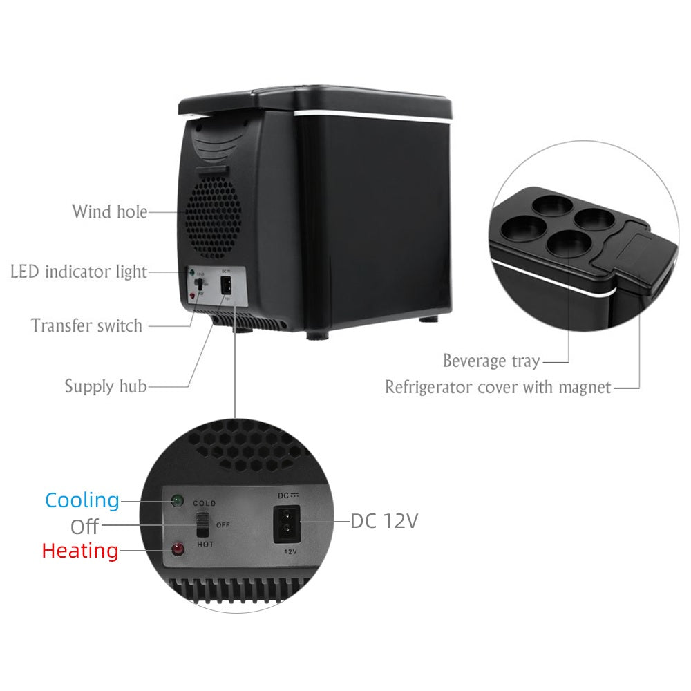 Skanto | Réfrigérateur Portable pour Voiture Camping 6L
