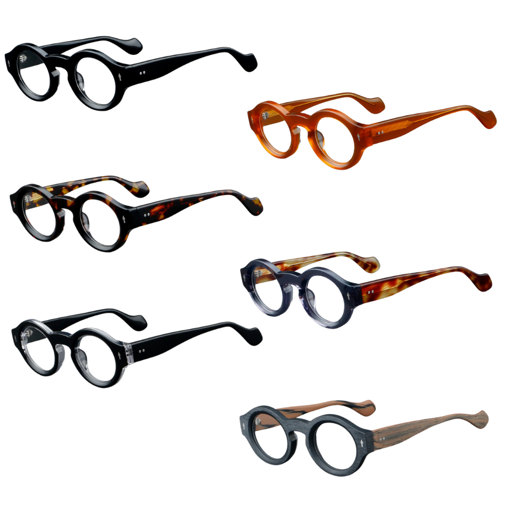 Monture de lunettes | Design vintage | Acétate de haute qualité | Léger & ajustable | Certifié CE