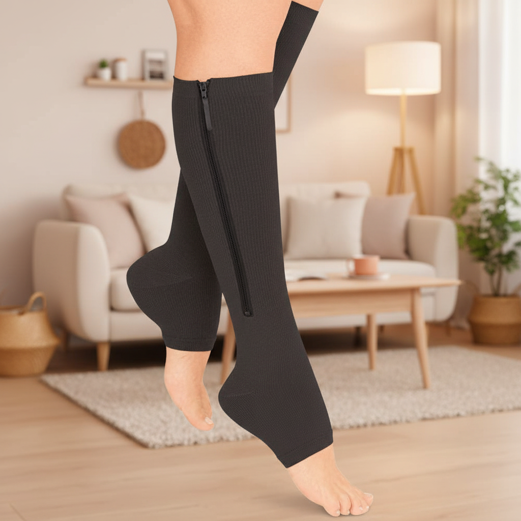 CIRCULARELIEF – Chaussettes de compression avec fermeture éclair pour soutien et soulagement