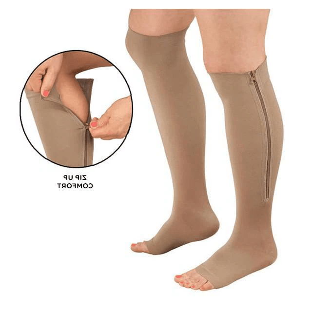 CIRCULARELIEF – Chaussettes de compression avec fermeture éclair pour soutien et soulagement