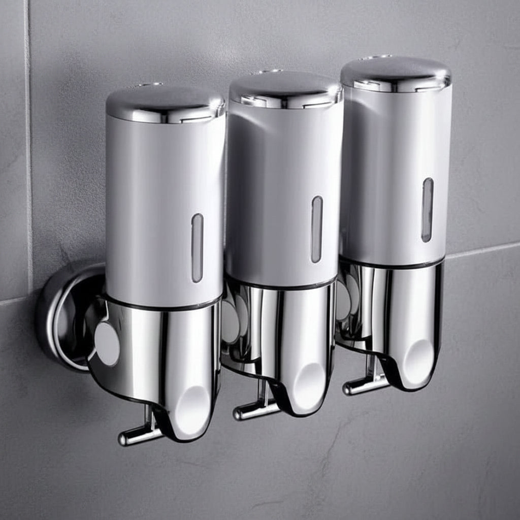 SOAPFORT – Distributeur de savon mural de haute qualité au design élégant en acier inoxydable