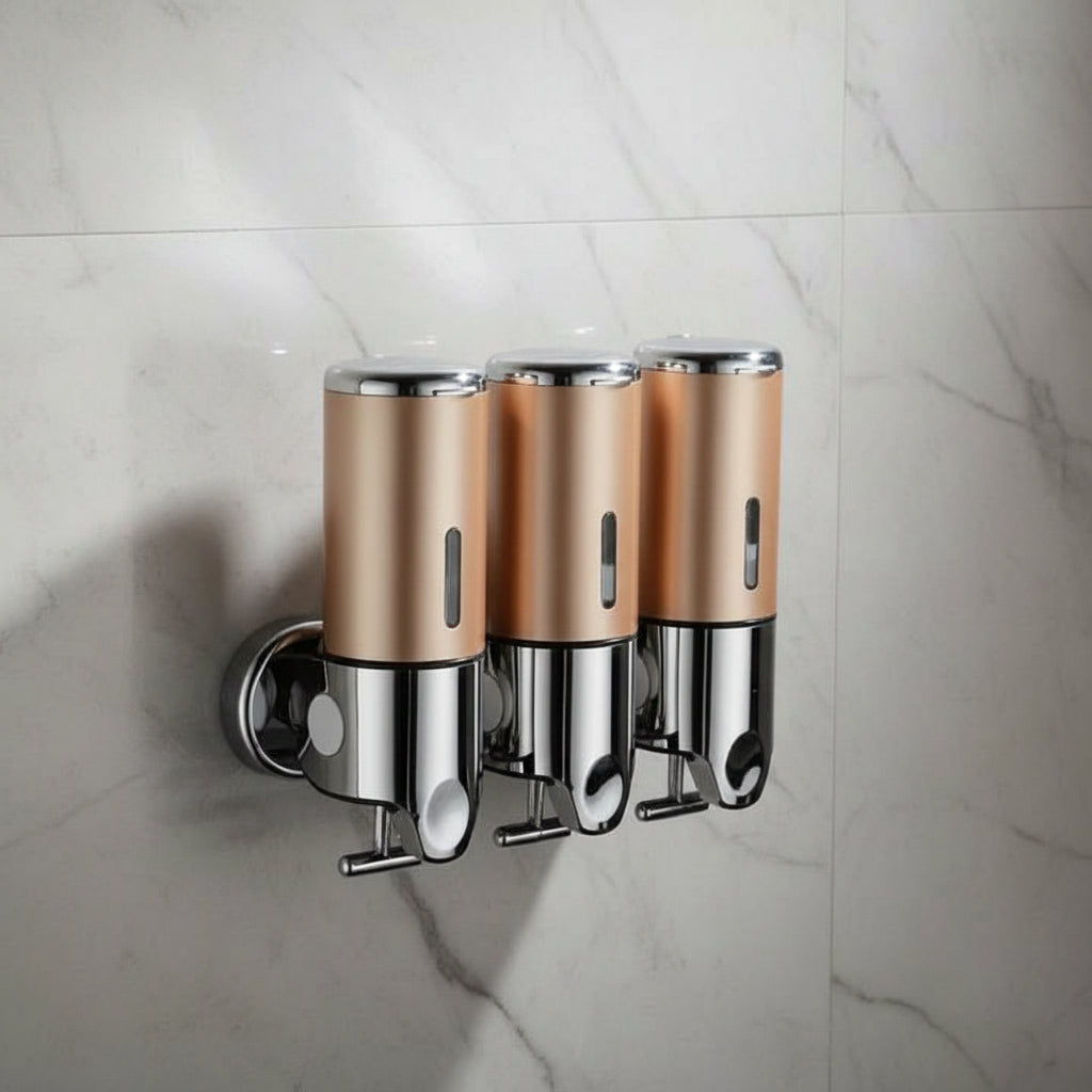 SOAPFORT – Distributeur de savon mural de haute qualité au design élégant en acier inoxydable