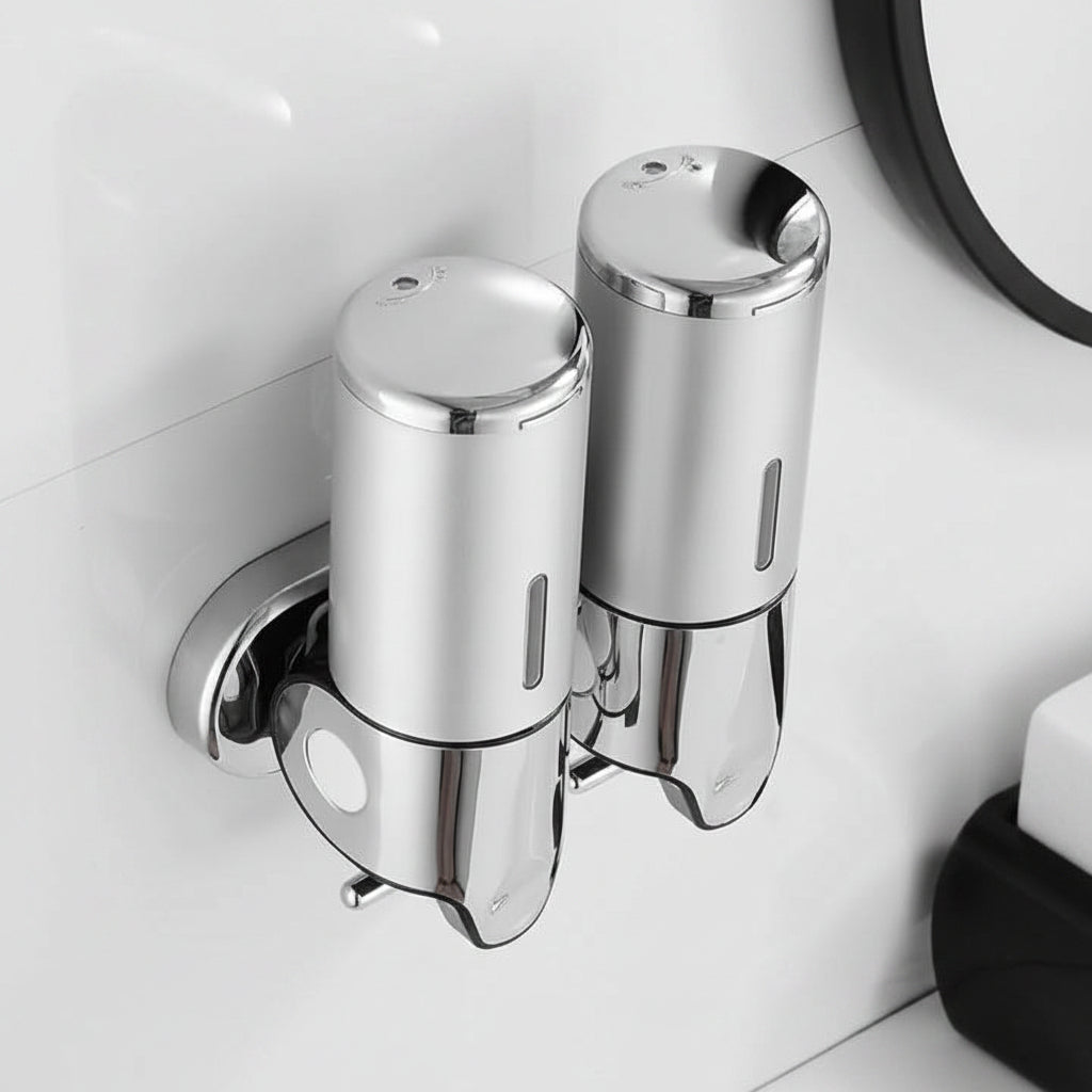 SOAPFORT – Distributeur de savon mural de haute qualité au design élégant en acier inoxydable