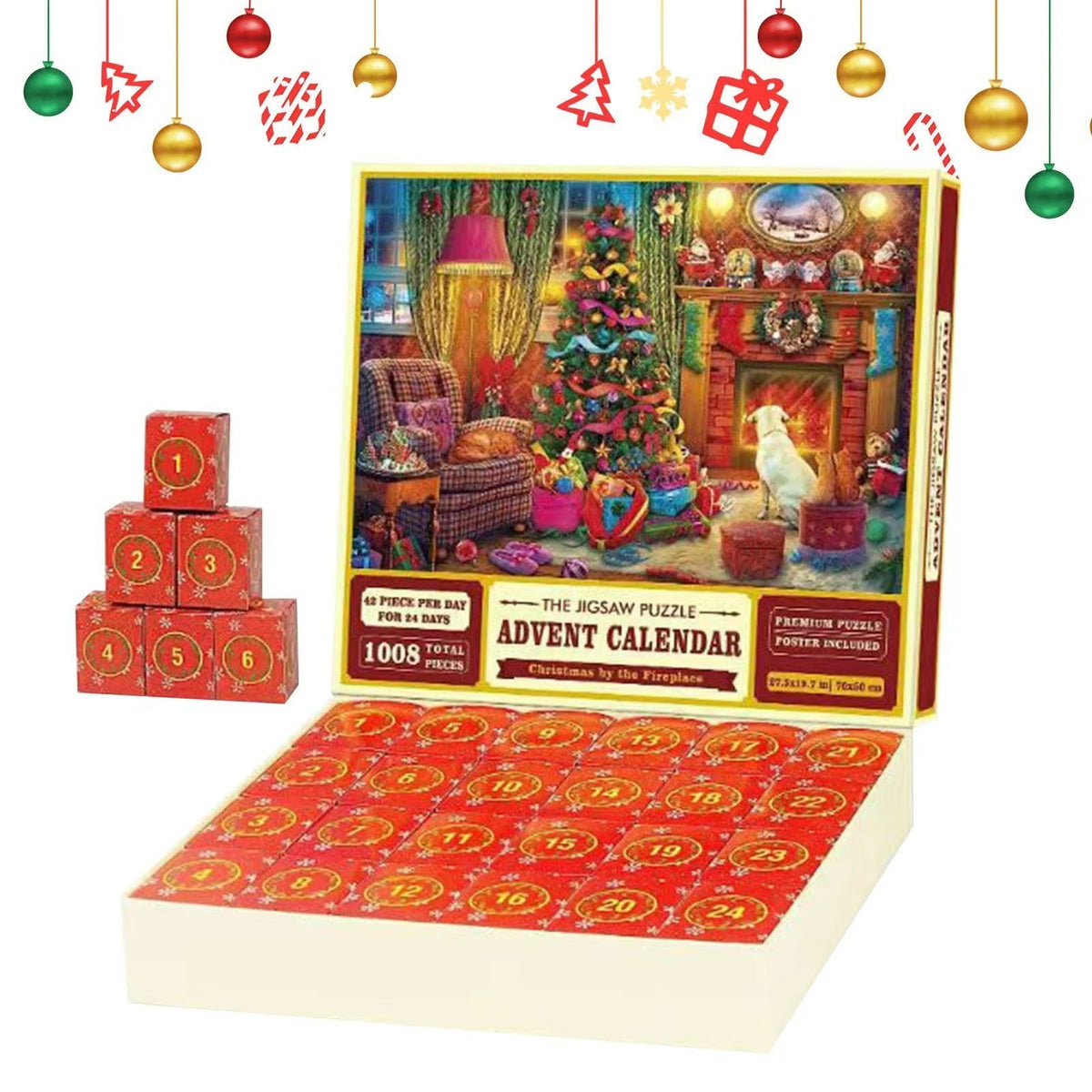 1000PCS Calendrier de l'Avent Puzzle de Noël - Cadeau de Noël