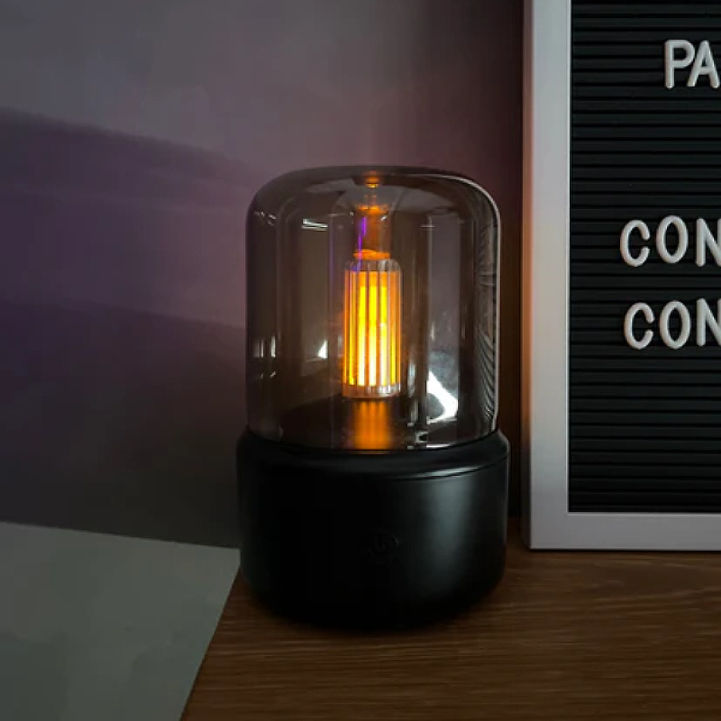 Diffuseur LED Moderne avec Flamme et Huiles Essentielles