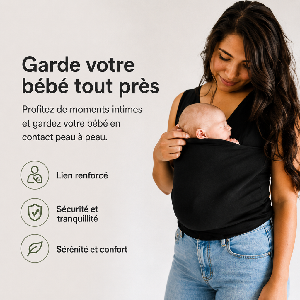 CarryMe T-shirt de Portage pour Bébé – T-shirt Confortable avec Fonction d'Allaitement