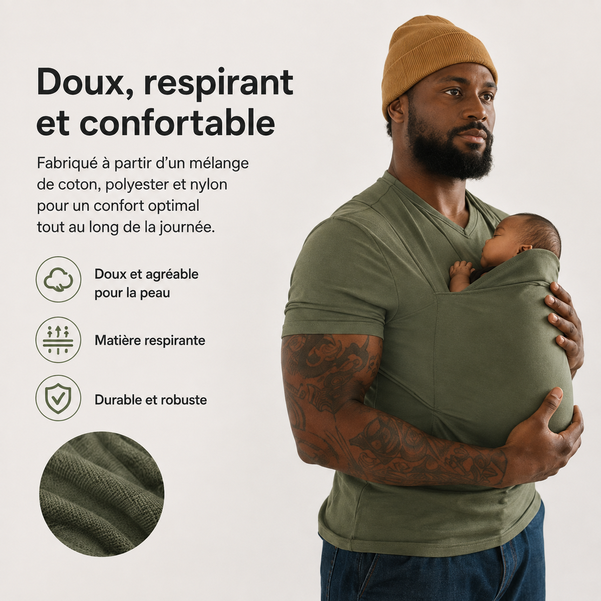 CarryMe T-shirt de Portage pour Bébé – T-shirt Confortable avec Fonction d'Allaitement