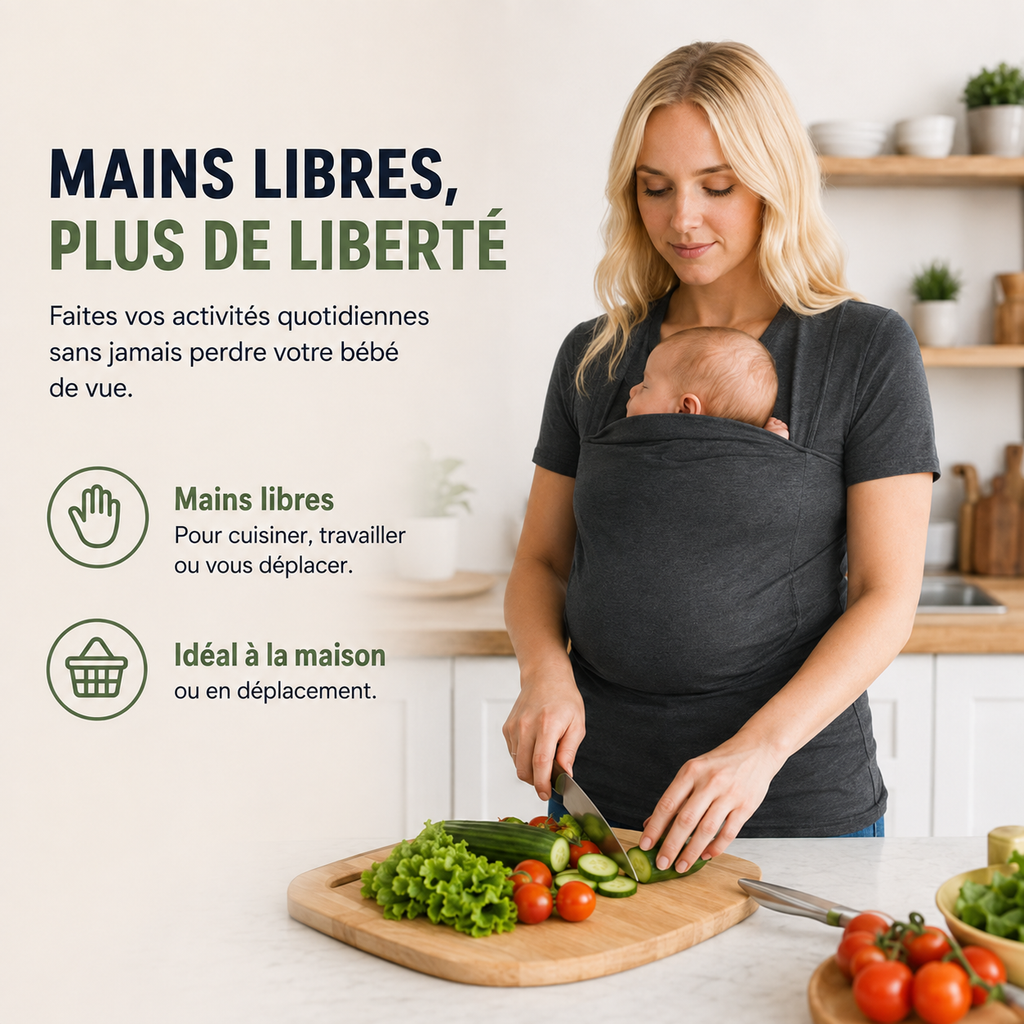 CarryMe T-shirt de Portage pour Bébé – T-shirt Confortable avec Fonction d'Allaitement