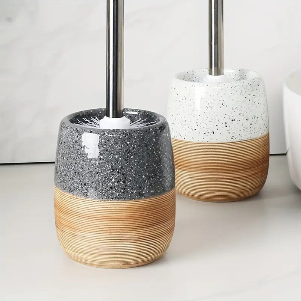 Ensemble de Brosse de Toilette et Support Élégant pour Salle de Bain