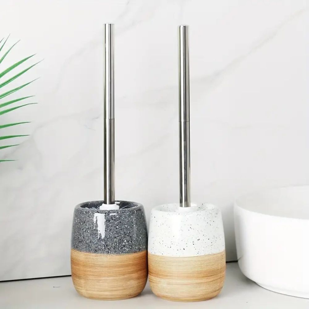 Ensemble de Brosse de Toilette et Support Élégant pour Salle de Bain