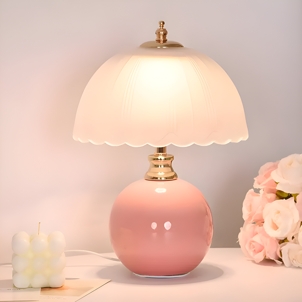 Lampe de Table en Céramique - Lampe de Chevet Élégante pour Chambres Modernes